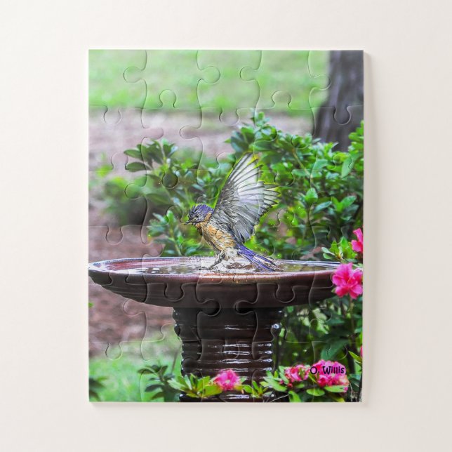 030 Kinder des Drossel-Bad-Puzzlespiel-11x14 Puzzle (Vertikal)