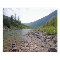 0374 8/12 Eagle Falls River in Glacier Park.