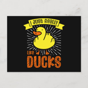 03.Gummiente für Enten Ankündigungspostkarte