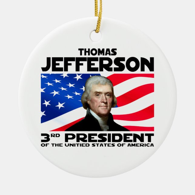 03 Thomas Jefferson Keramikornament (Vorne)