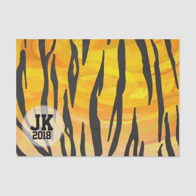 03 von 12 Tiger-Musterpapier Seidenpapier (Vorderseite)