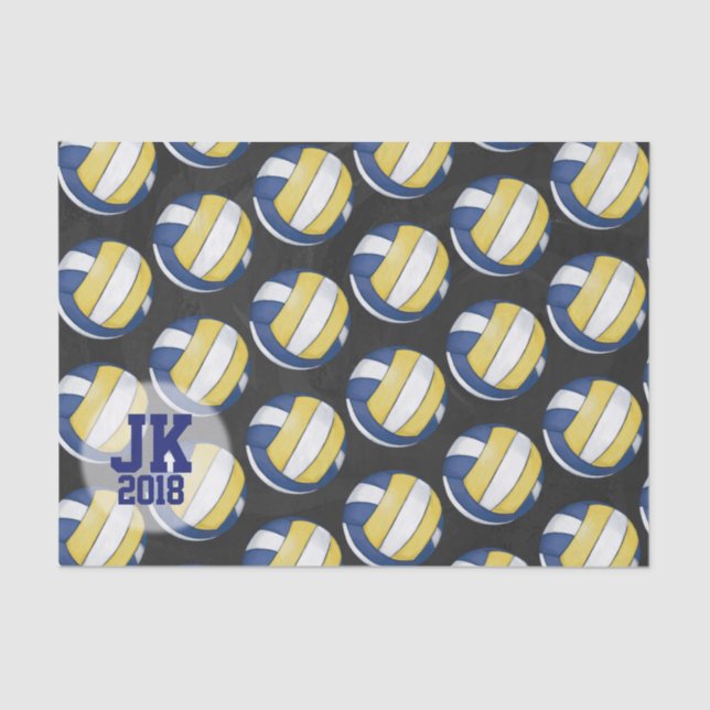 03 von 12 Volleyball-Musterpapier Seidenpapier (Vorderseite)