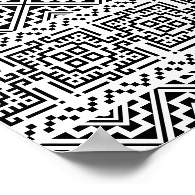 04012020-Tribal-ethnische Muster-05 Poster (Ecke)