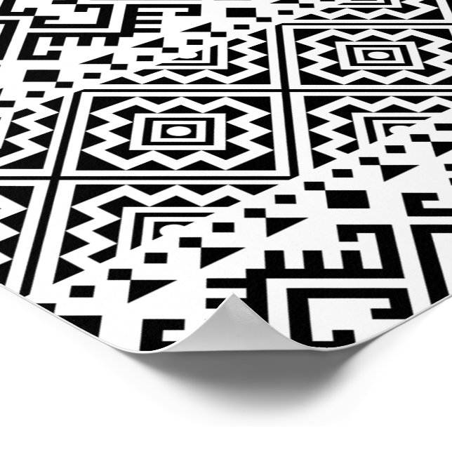 04012020-Tribal-ethnische Muster-06 Poster (Ecke)