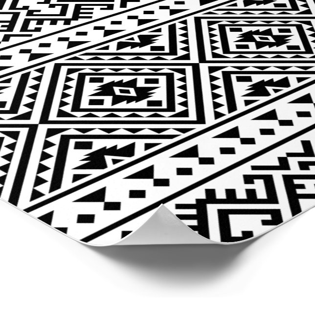 04012020-Tribal-ethnische Muster-08 Poster (Ecke)