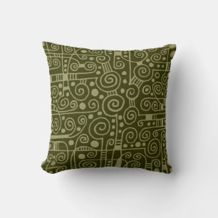040512 - Khaki on Dark Olive Kissen