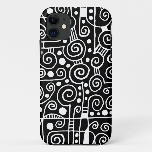 040512 - Schwarz auf Weiß Case-Mate iPhone Hülle (Rückseite)