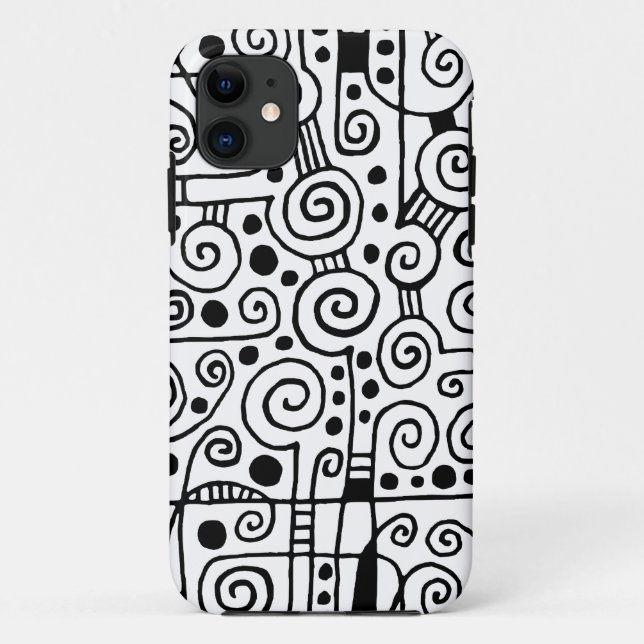 040512 - Schwarz auf Weiß Case-Mate iPhone Hülle (Rückseite)