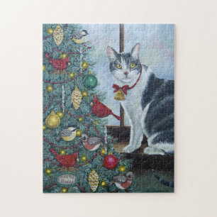 0417 Weihnachtskatze Puzzle