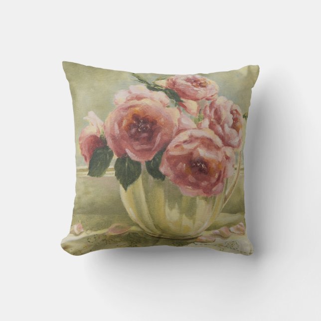 0437 Englische Rose in Pitcher Kissen (Vorderseite)