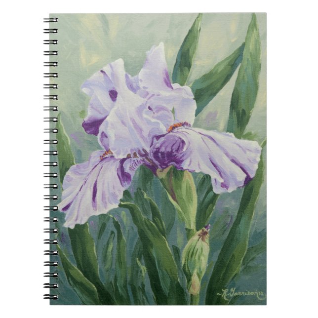 0440 Lila Iris Notizblock (Vorderseite)