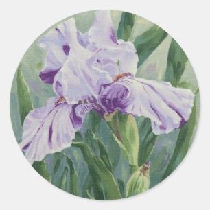 0440 Lila Iris Runder Aufkleber