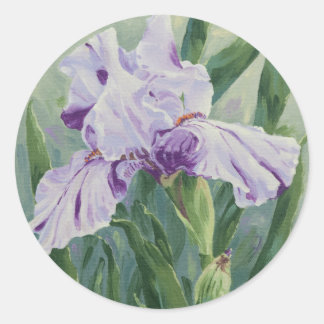 0440 Lila Iris Runder Aufkleber