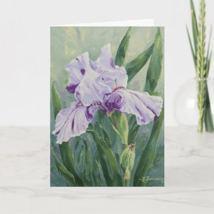 0440 Lila Streaked Iris Sympathy Card Karte