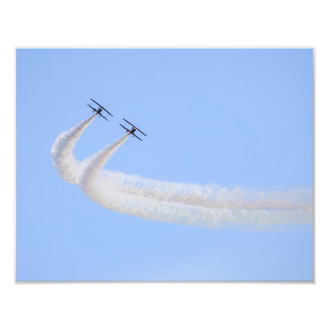 0457-Zwei Bi-Flugzeug Fotodruck (Vorne)