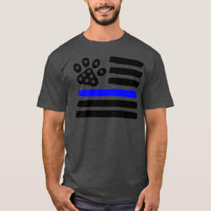 04.07. T K9 Thin Blue Line Polizei Hundeschenk T-Shirt