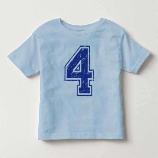 04 Custom Jersey Blue Kleinkind T-shirt (Vorderseite)
