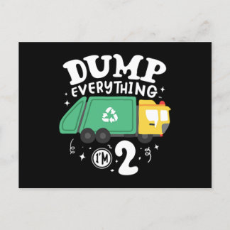 04.Garbage Truck für einen Mülltransporter-Lüfter Einladungspostkarte