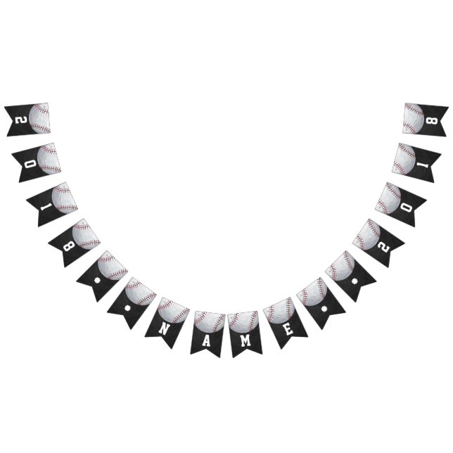 04of12 Baseball Themed Party Bunting Wimpelkette (Alle)