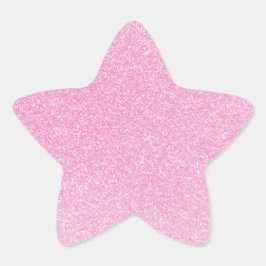 05 Baby Pink Glitzer Print Glitzern Star Stern-Aufkleber
