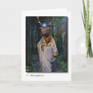 05 Hierophant Tarot Grußkarte Karte