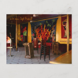 06:35 Uhr, Café Brasil, New Orleans Postkarte