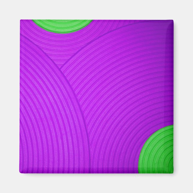 06 Magnet "Grüne und Lila Kreise" (Vorne)