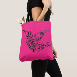 071 - Rosa Red Hummingbird Tote Bag
