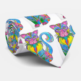 074 - Alebrije Cat Krawatte
