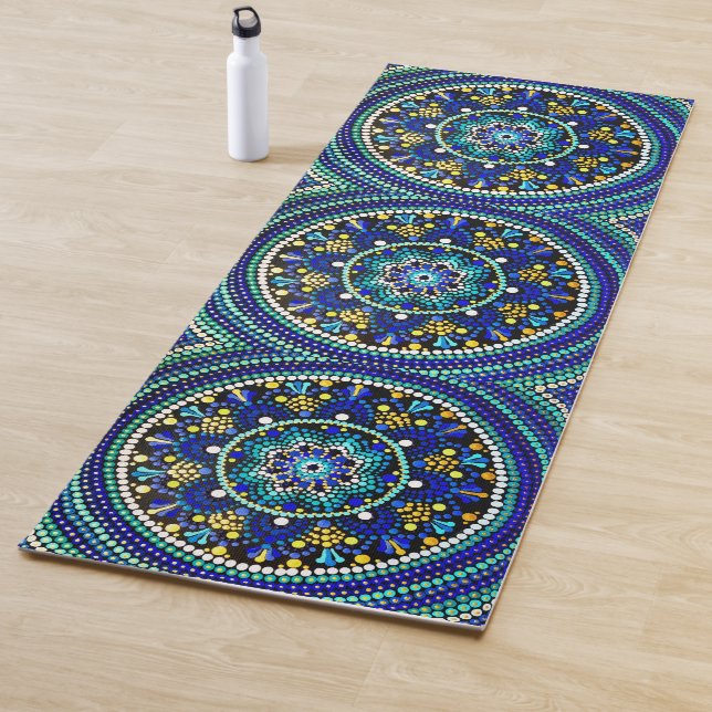 075 - Deep Blue Mandala Yoga Mat Yogamatte (Beispiel)