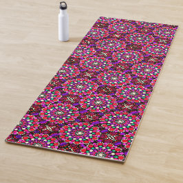 078 - Pink Pattern Mandala Yoga Mat Yogamatte