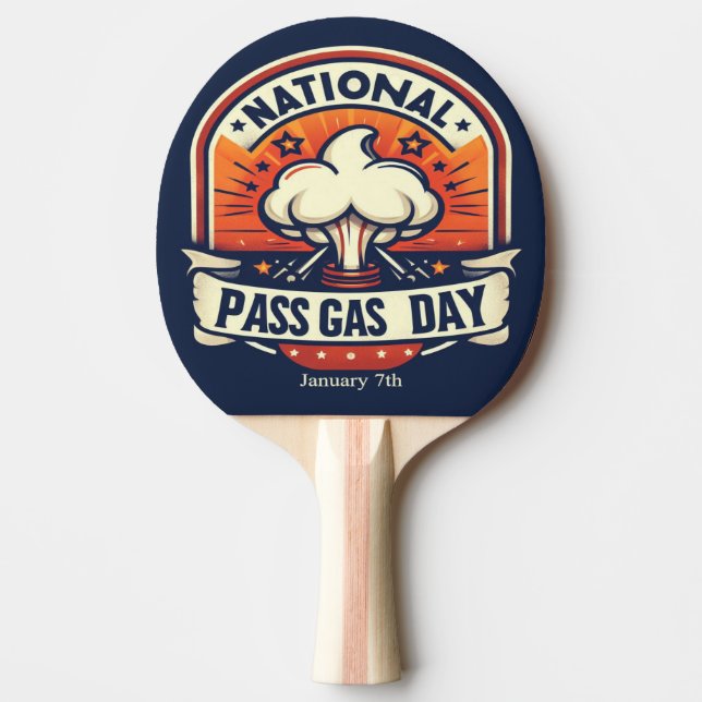 07.01. National Pass Gas Day Tischtennis Schläger (Vorderseite)