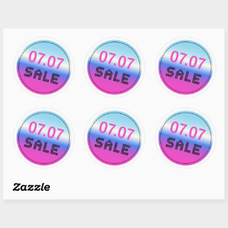 07.07 Sale Gradient Holografischer Style Aufkleber