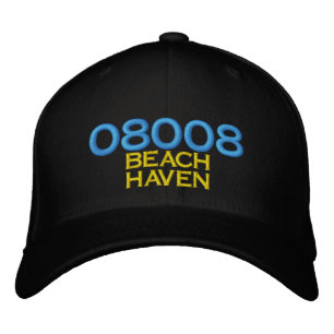 08008 HAT BEACH LBI NEW JERSEY BESTICKTE BASEBALLKAPPE