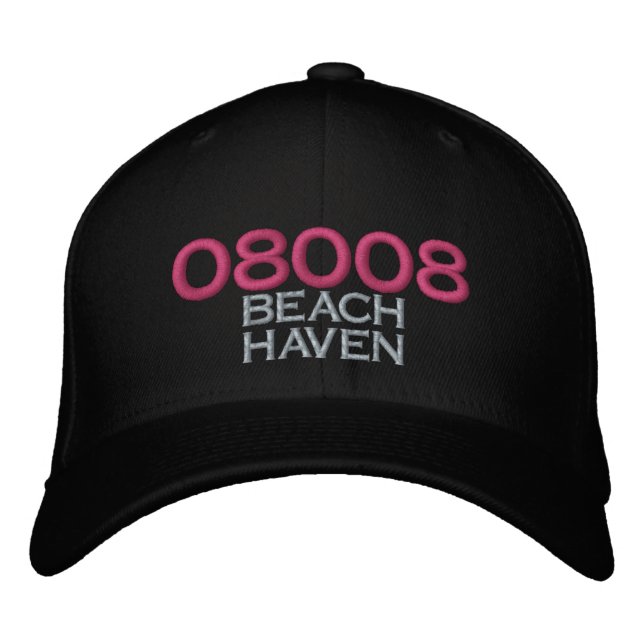 08008 HAT LONG BEACH ISLAND CAP BEACH HAVEN NJ BESTICKTE BASEBALLKAPPE (Vorderseite)