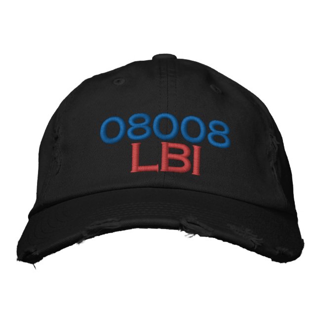08008 LBI HAT BESTICKTE BASEBALLKAPPE (Vorderseite)