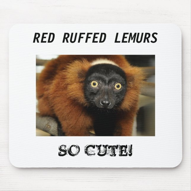 080725 red-ruffed-02, ROTE RUFFED LEMURS, SO Mousepad (Vorne)