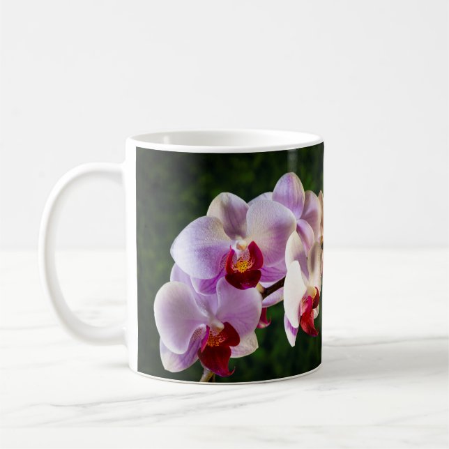 0834-Rosa Orchideen Kaffeetasse (Links)