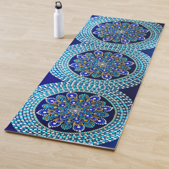086 - Royal Blue Mandala Yoga Mat Yogamatte (Beispiel)
