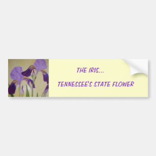 087, DIE IRIS…, TENNESSEES STAATS-BLUME AUTOAUFKLEBER