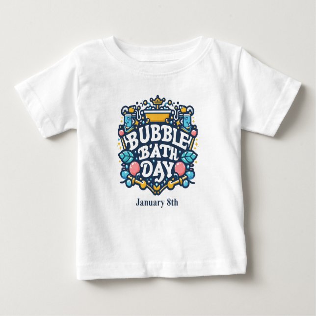 08.01. - Blase Bath Day Baby T-shirt (Vorderseite)