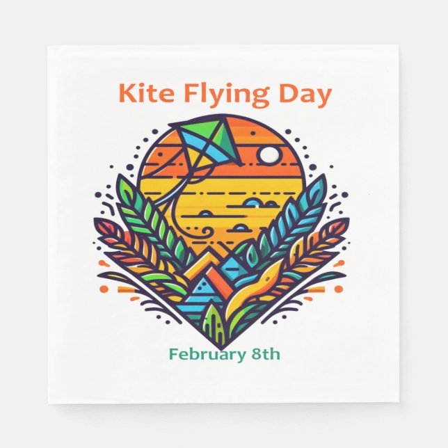 08.02. - Kitetag Serviette (Vorderseite)