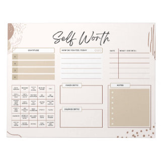 08.5 x 11 Notepad Brown Notizblock