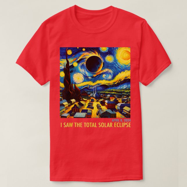 08. April sah ich die totale Finsternis T-Shirt (Design vorne)
