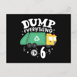 08.Garbage Truck für einen Mülltransporter-Lüfter Einladungspostkarte