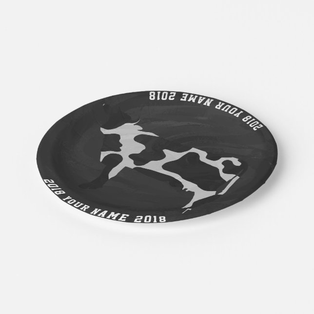 08 von 12 Kuh-Party-Platte Pappteller (Schrägansicht)