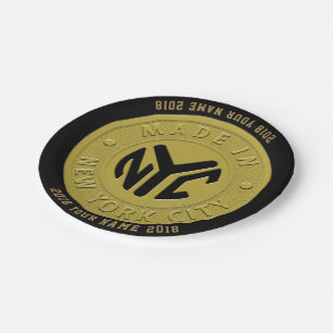 08 von 12 New Yorker Token Party Plate Pappteller
