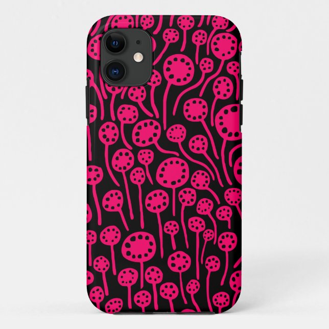 090512 Neon Red on Black Case-Mate iPhone Hülle (Rückseite)