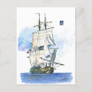 (094) L'Hermione Französisches Großraumschiff Postkarte