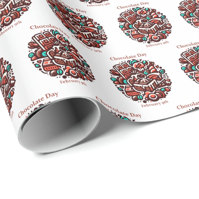 09.02. - Schokolade Geschenkpapier (Rolleneckpunkt)